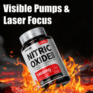 Men’s Nitric Oxide Supplement Energy & Focus Capsules 800mg