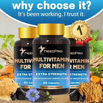 Men’s Multivitamin 120 Capsules Energy & Testosterone Support