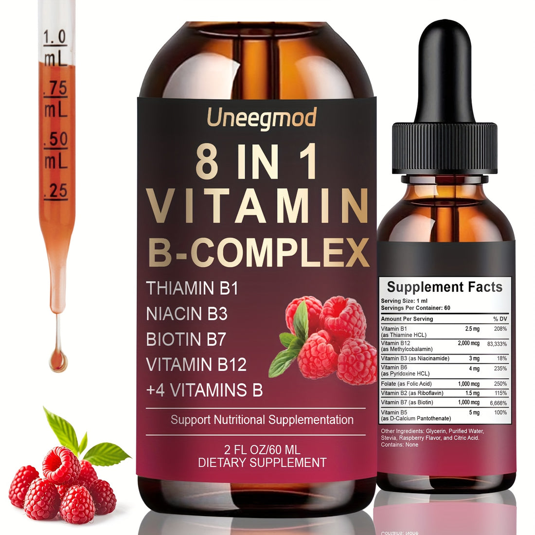 Uneegmod Vitamin B Complex Liquid Drops 2oz