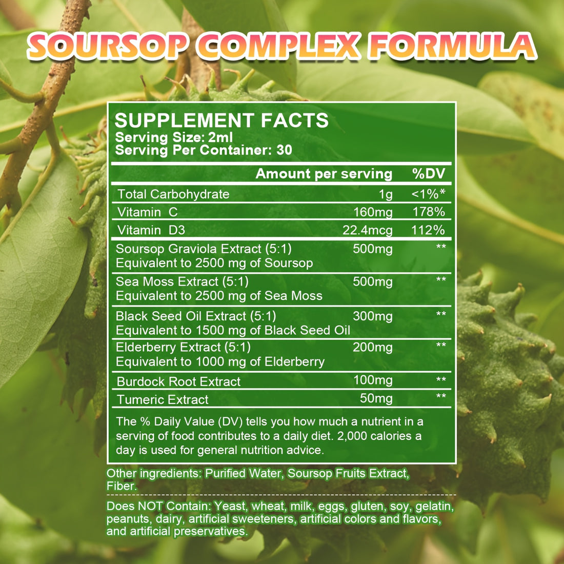 8-in-1 Soursop Graviola Liquid Drops